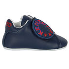 Baby Boys Navy Blue Logo Pre Walker Shoes, 1, hi-res